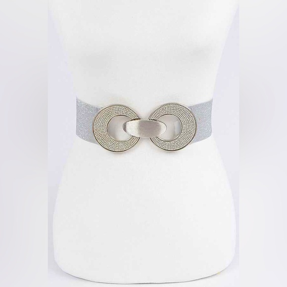 Gold Rhinestone Elastic Corset Waist Bet - Picture 5 of 8